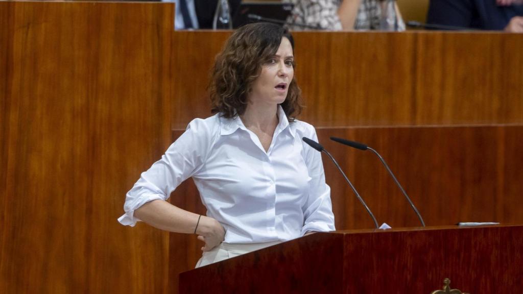 Isabel Díaz Ayuso, en el segundo día del Debate del Estado de la Región.
