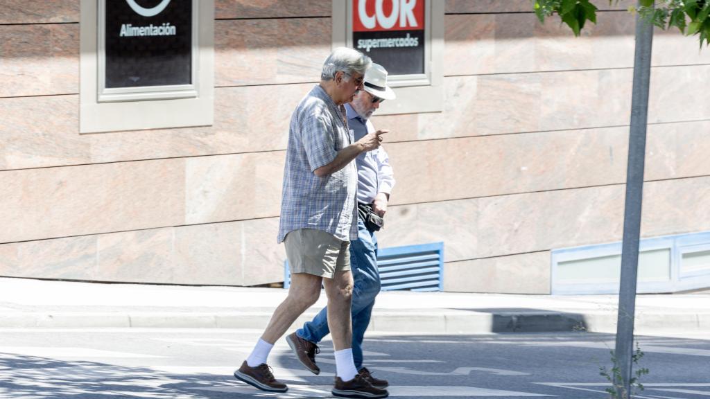 Imagen de dos hombres mayores jubilados