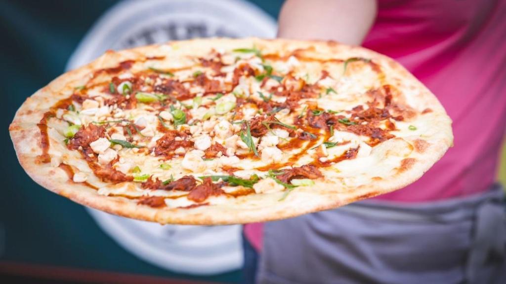 Una de las pizzas que compite en Pizza Combat, en una imagen de archivo. EE