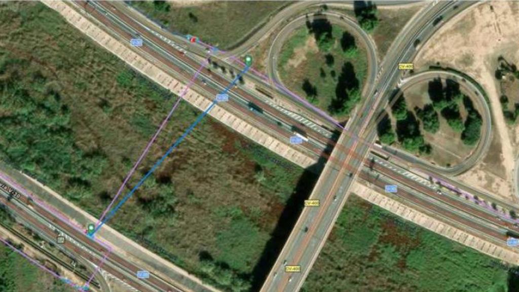 Tubería crítica en el cruce del barrio de Malilla. EE