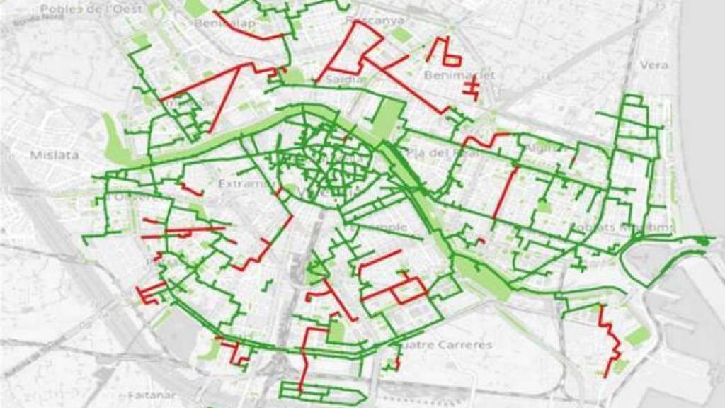 Riego de zonas verdes en la ciudad. EE