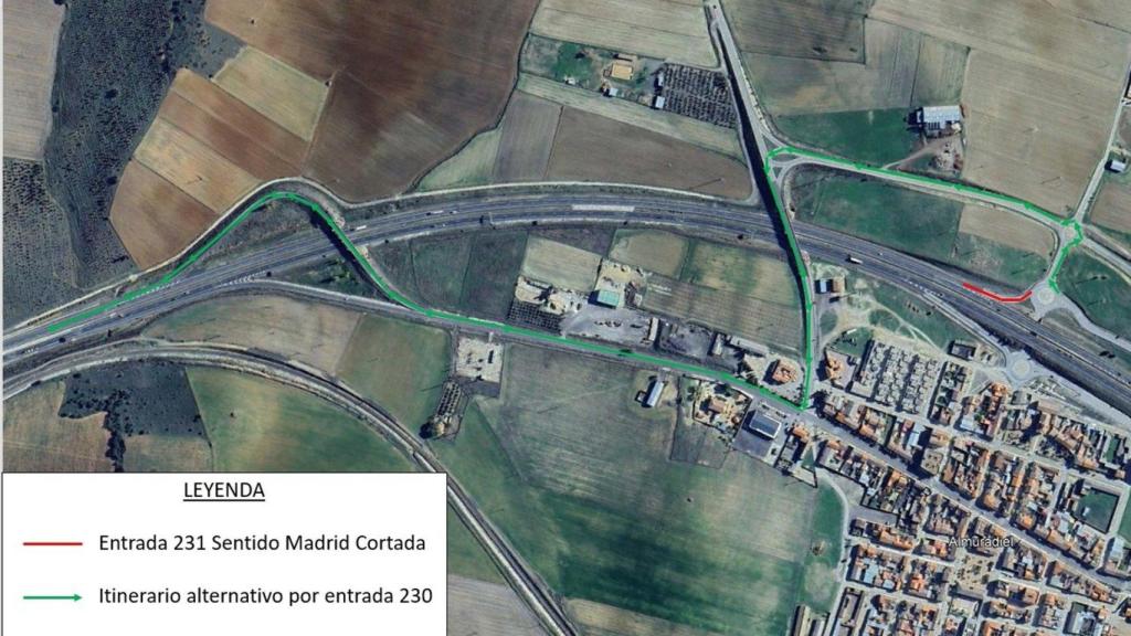 Obras en la A-4. Foto: Ministerio de Transportes.