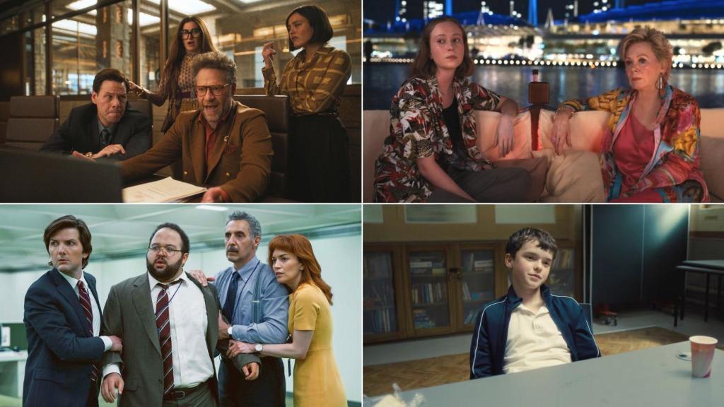 Fotogramas de 'The Studio', 'Hacks', 'Separación' y 'Adolescencia'