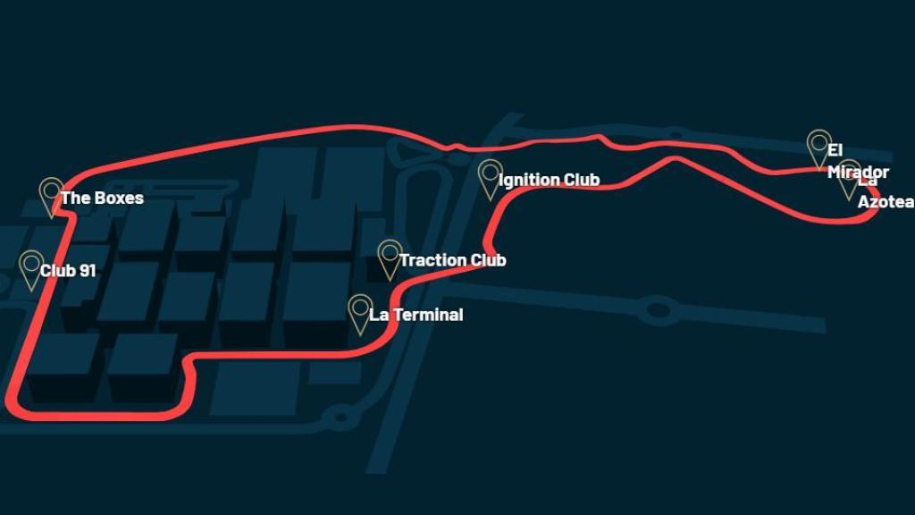 Mapa con las zonas VIP