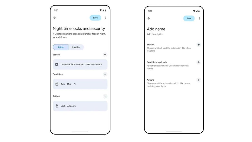 El nuevo editor de Google Home