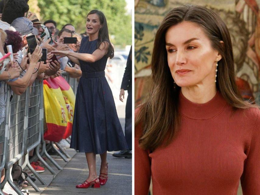 La Reina con zapato cómodo y pendientes valencianos.