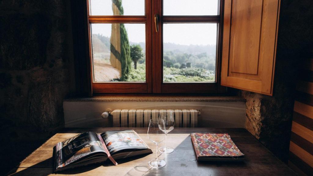 Vistas al viñedo desde las suites.