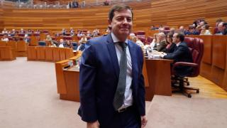 El presidente de la Junta de Castilla y León, Alfonso Fernández Mañueco, durante el último pleno de las Cortes