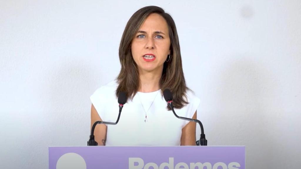 La secretaria general de Podemos, Ione Belarra.