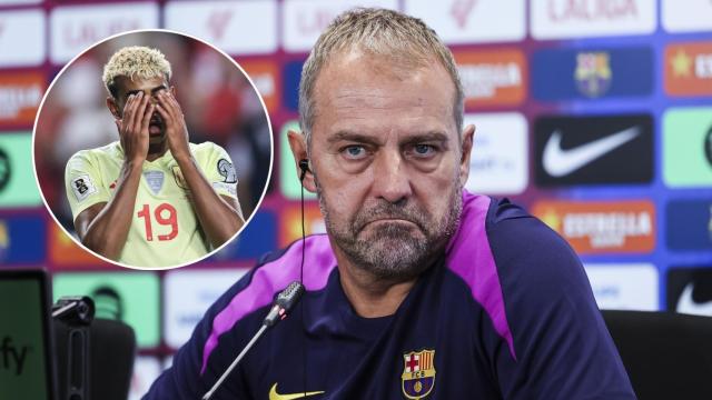 Hansi Flick, en rueda de prensa