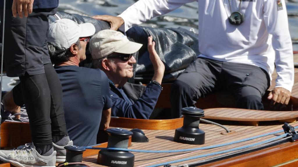 Juan Carlos I en Sanxenxo este 13 de septiembre de 2025.