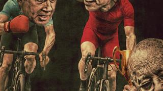 Ilustración de Netanayahu, Sánchez y Tezanos.