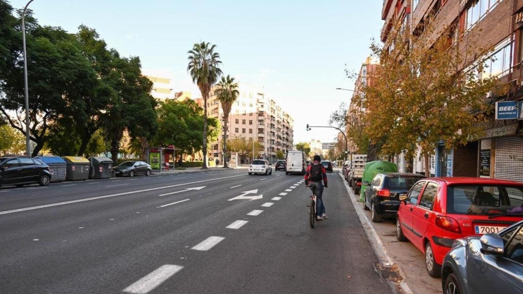 Carril bici en Valencia. Ayuntamiento de Valencia