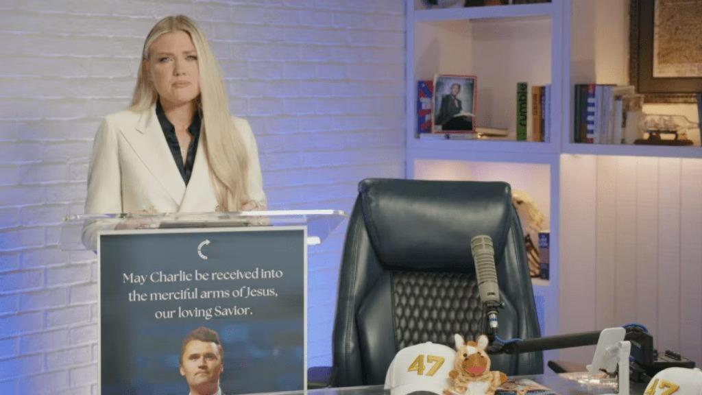 Erika Kirk, la viuda de Charlie Kirk.