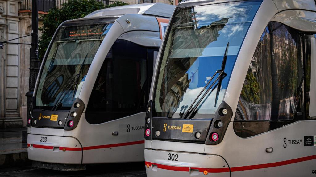 Imagen de archivo del tranvía de Sevilla.