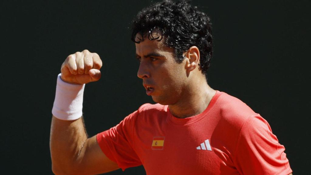 Jaume Munar, durante un partido de la Copa Davis.