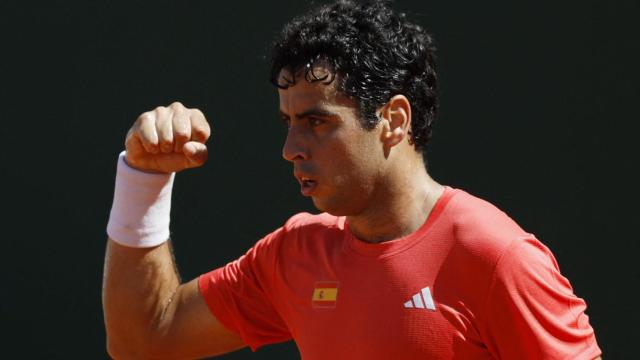 Jaume Munar, durante un partido de la Copa Davis.