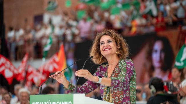 María Jesús Montero, este domingo en Málaga.