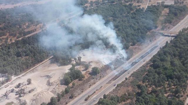 Uno de los incendios de la A-52 a su paso por Zamora