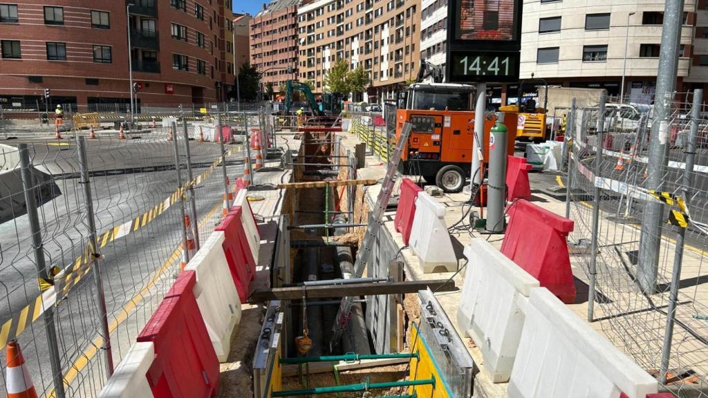 Obras de la red de calor en Parquesol