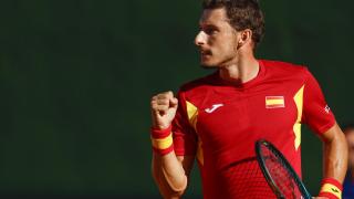 Pablo Carreño, durante el partido ante Elmer Moeller.