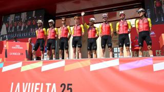 El equipo Cofidis, durante la presentación de la Vuelta a España.
