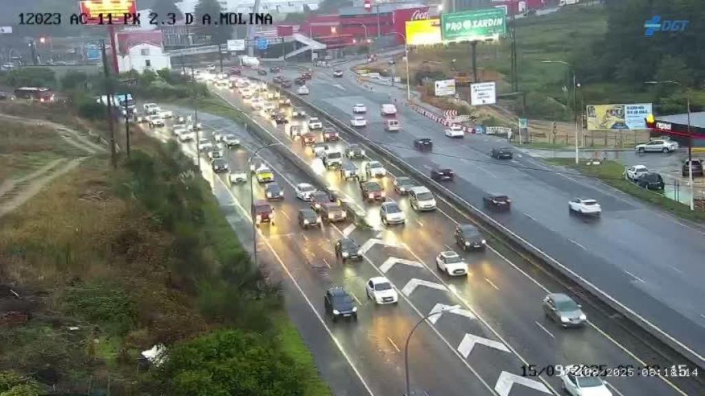 Accidente en Alfonso Molina esta mañana en A Coruña