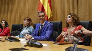 Sánchez y Montero en la interparlamentaria del PSOE