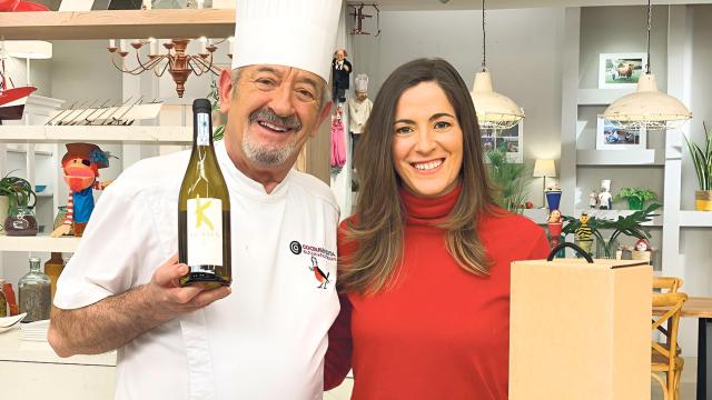 Amaia Arguiñano junto a su padre Karlos Arguiñano.