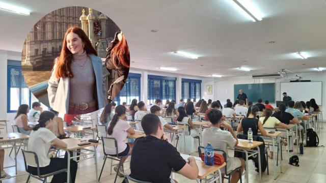 Collage de una clase de instituto y Paula