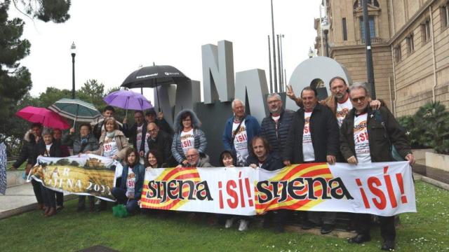 La plataforma ‘Sijena Sí’, a las puertas del MNAC