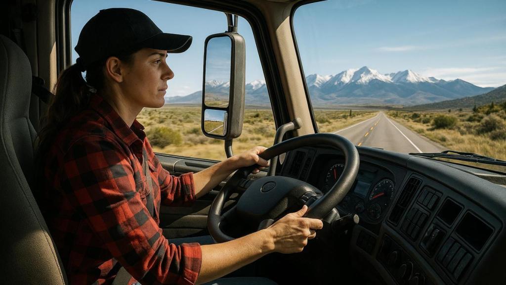 Imagen de una camionera generada con IA.