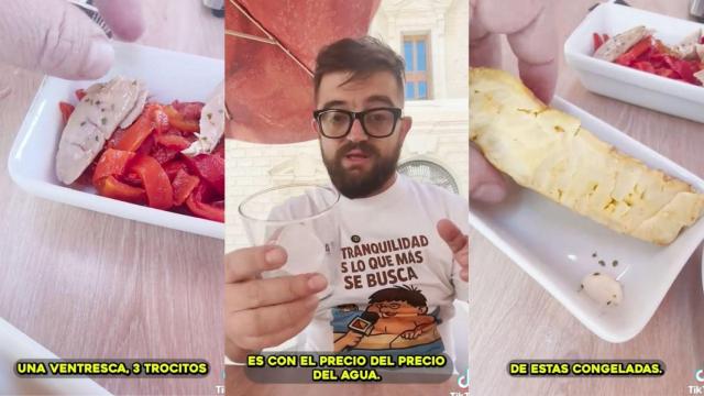 Montaje de un vídeo de Cocituber sobre su experiencia comiendo en Císter Catorce