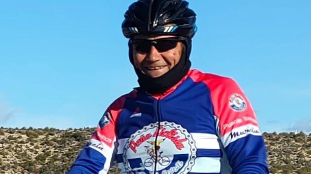 El difunto Antonio, cabo de bomberos jubilado en el parque del Infante en Murcia, fallecido el 10 de septiembre tras sufrir un accidente en bicicleta.
