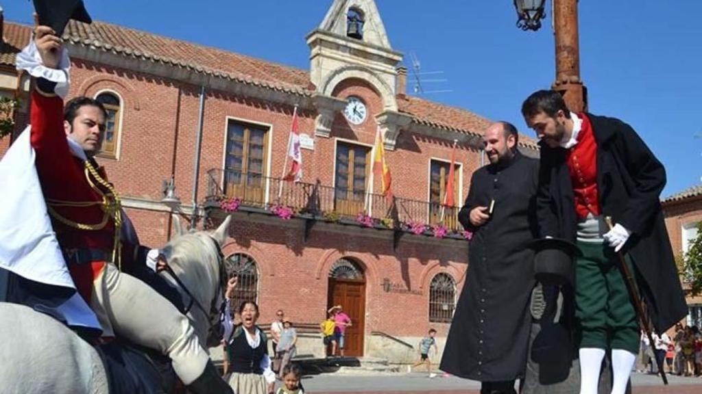 Imagen de una de las recreaciones de la llegada del general Wellington a Boecillo.