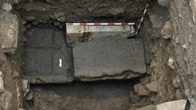 Imagen de los restos arqueológicos encontrados junto al Sagrario.