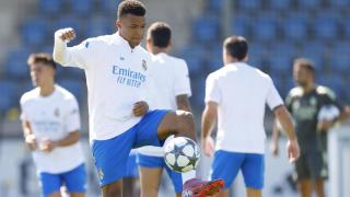 Mbappé, entrenando con el Real Madrid