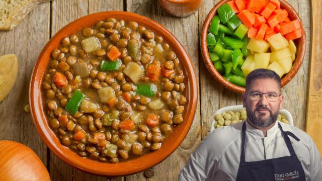 El chef Dani García en un montaje de El Español