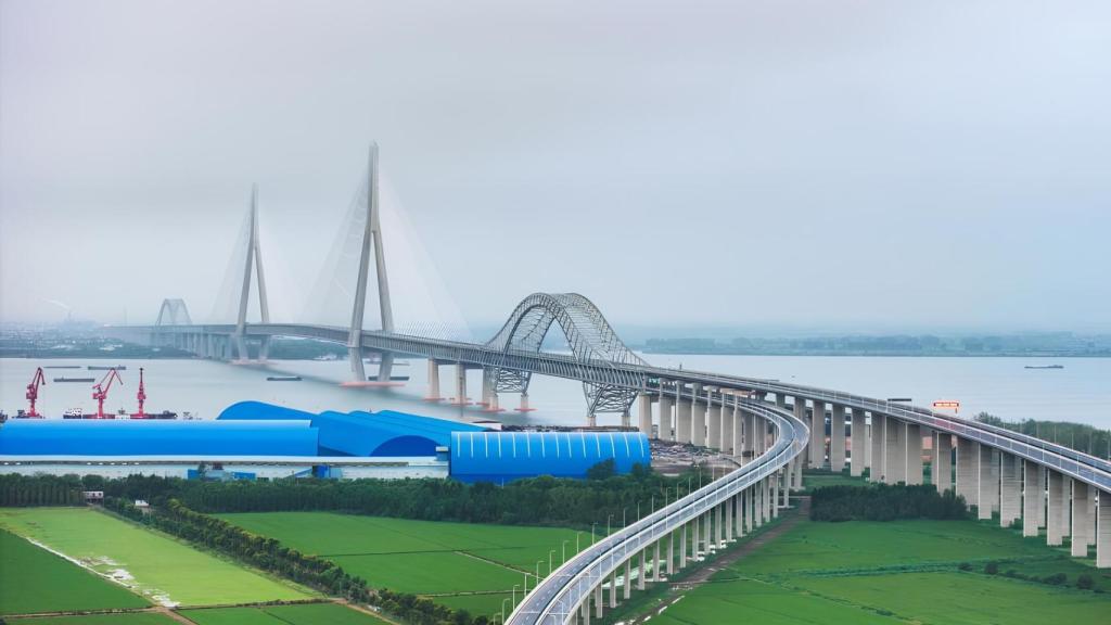 Vista aérea del puente Changtai