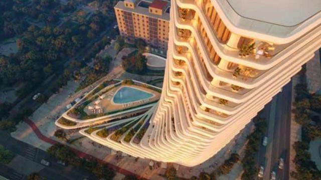 Infografía de las propuestas para transformar los terrenos de El Bulto, en Málaga.