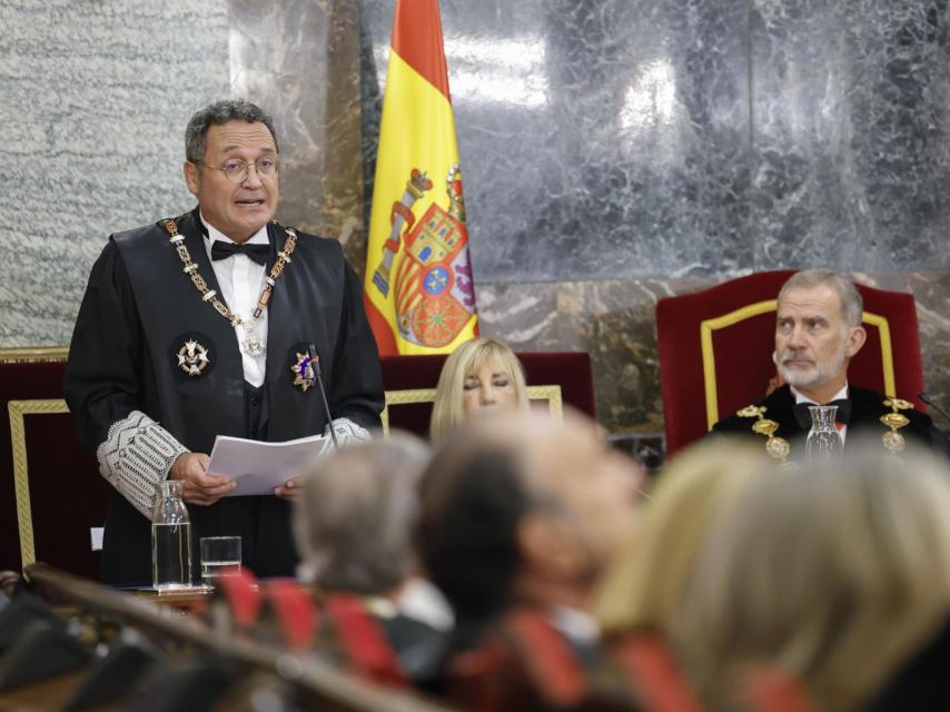 The State Attorney General, Álvaro García Ortiz, on September 5, together with the king and the president of the CGPJ.
