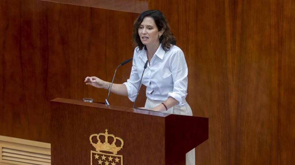 Isabel Díaz Ayuso en el Debate sobre el Estado de la Región, en la Asamblea de Madrid.
