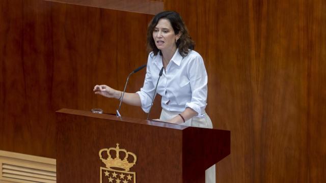 Isabel Díaz Ayuso en el Debate sobre el Estado de la Región, en la Asamblea de Madrid.