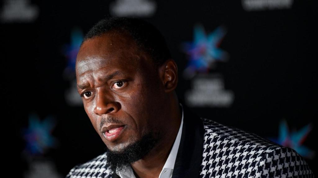 Usain Bolt, en un acto en el Mundial de atletismo