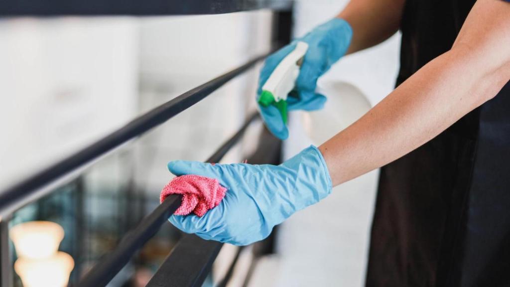 Una empleada de la limpieza.