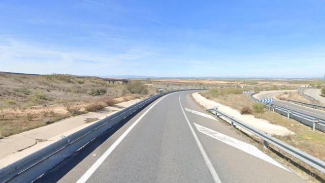 Curva de incorporación desde la autovía A-40 hacia la CM-40.