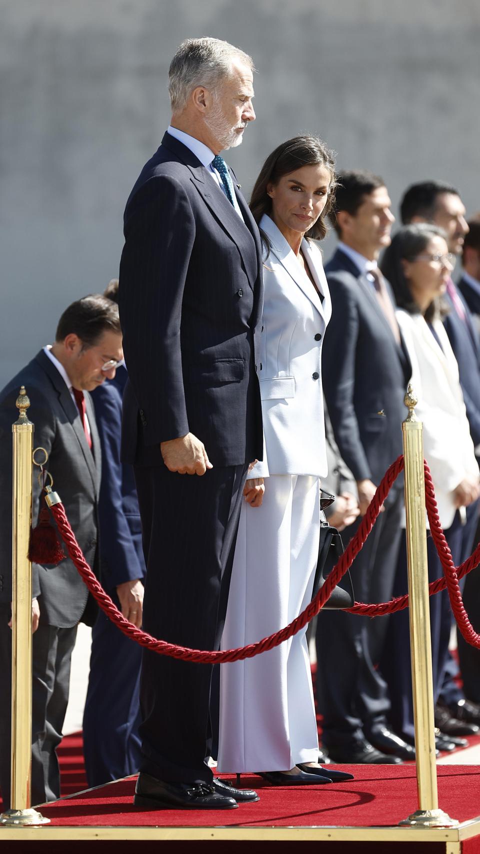 Los reyes de España, este martes, 16 de septiembre, antes de partir a El Cairo.