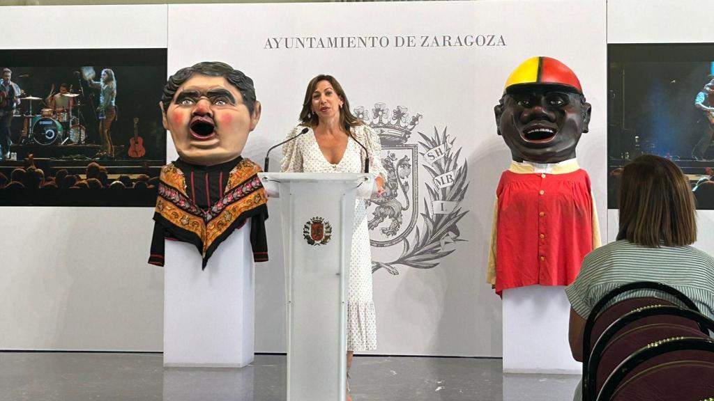 La alcaldesa de Zaragoza, Natalia Chueca, en la presentación del programa de 2025.