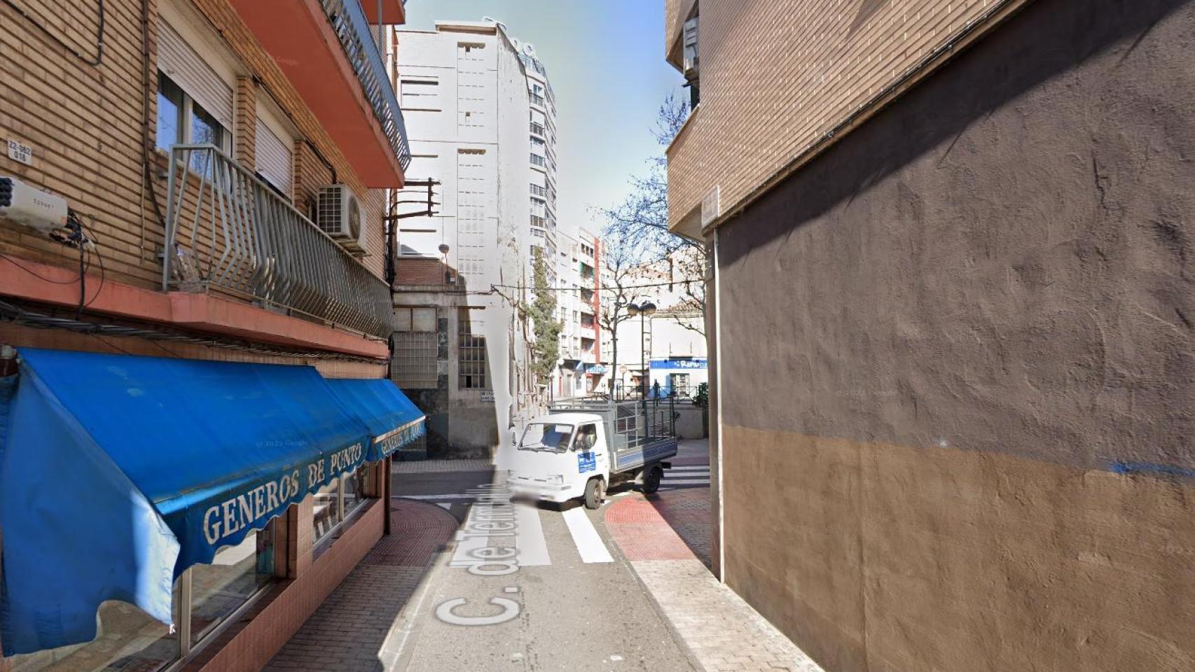 Punto donde se encontraba mal estacionado el conductor.