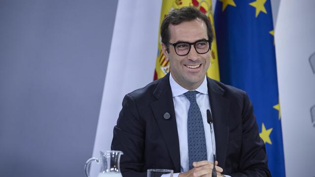 El ministro de Economía, Carlos Cuerpo, durante una rueda de prensa posterior a la reunión del Consejo de Ministros.